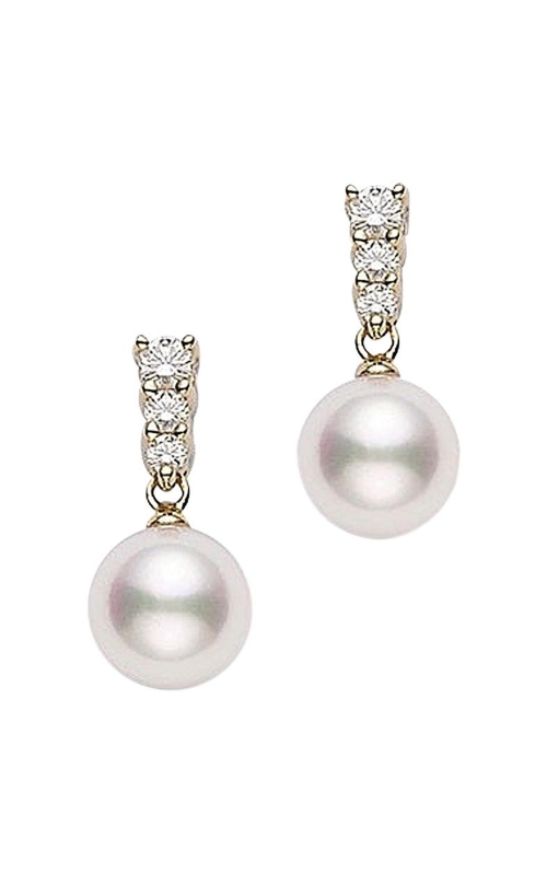 Mikimoto Akoya Pearl and Diamond Earrings